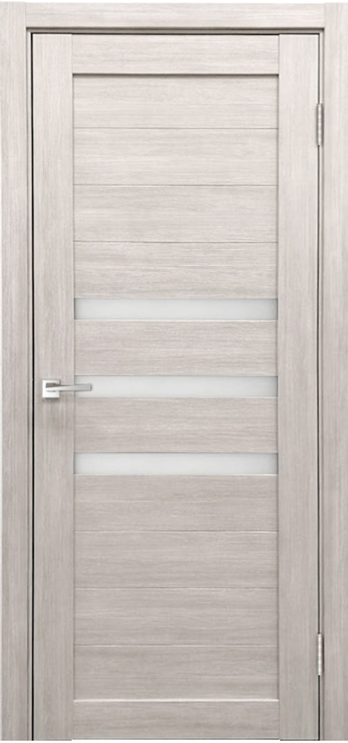 Межкомнатная дверь X-6 / Цвет тон Белая лиственница / Остекление "Сатинат белое" / Двери Верда