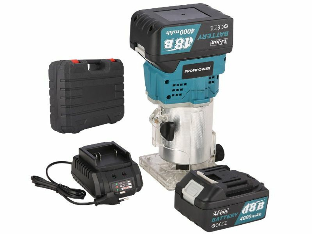 Фрезер аккум бесщ ProfiPower MKDRT-18V (АКБ 2шт., 4.0Ач, З/У