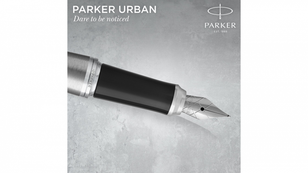 Перьевая ручка Parker Urban Core, Metro Metallic CT, F309, перо: F/M, цвет чернил: blue, в подарочной упаковке.