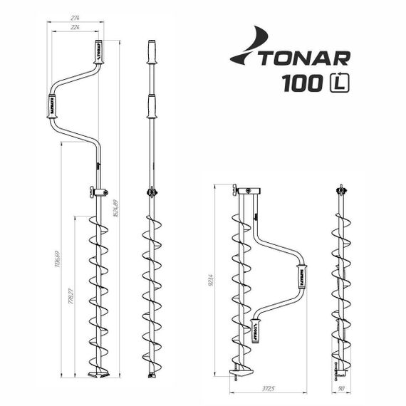 Ледобур Тонар ЛР-100С (левое вращение) LS-100L.KL