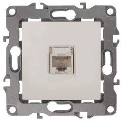 Розетка ЭРА Серия 12 12-3107-02 информационная RJ45 IP20 слоновая кость