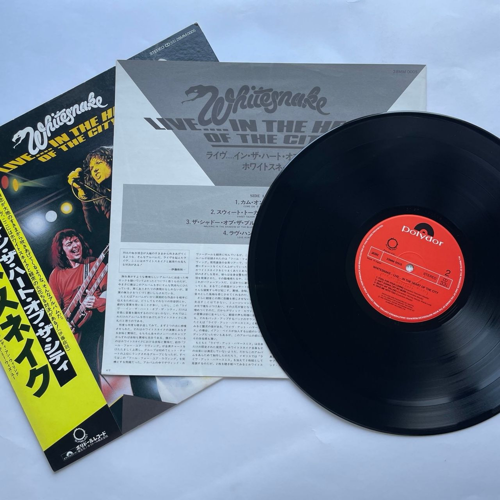 Винтажная виниловая пластинка LP Whitesnake Live In The Heart Of The City (Япония 1980) (Оби)