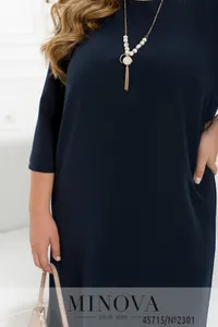 Платье 2301-темно-синий Minova