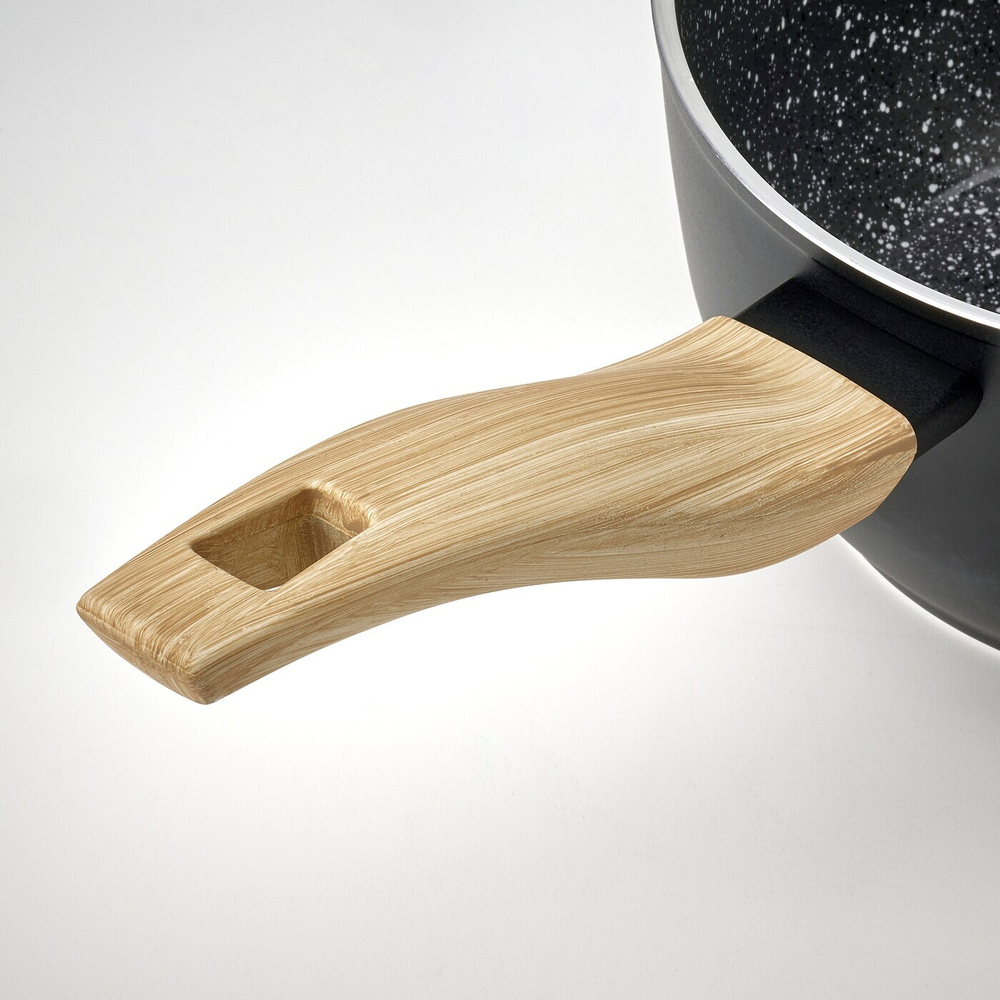 IKEA HUSKNUT  (ИКЕА ХУСКНУТ)  -  Кастрюля, антипригарное покрытие, черный, 1,8 л
