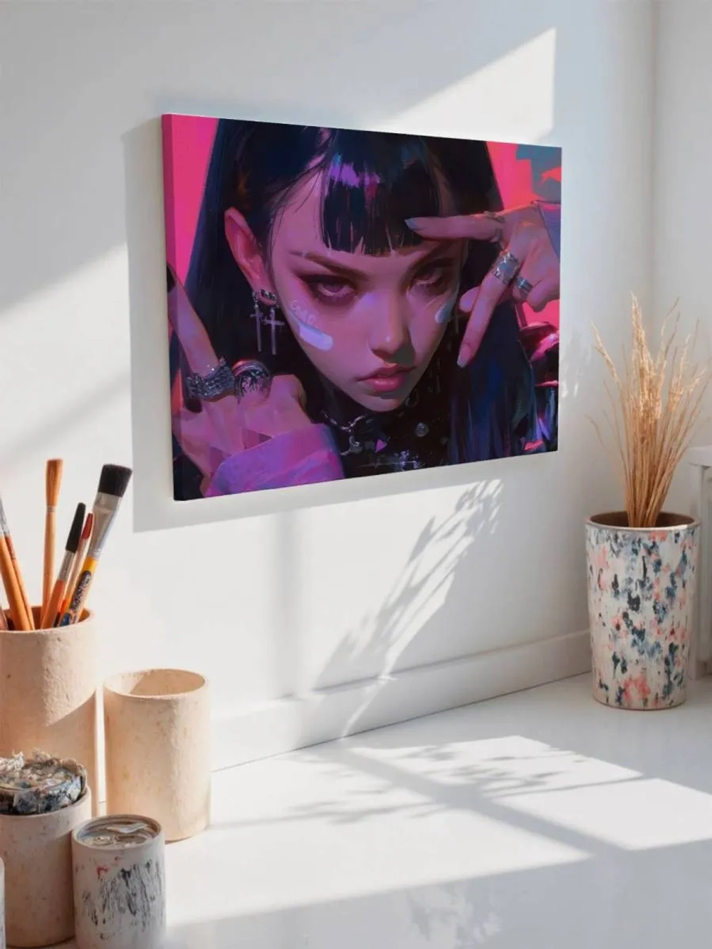 Картина на стену 40 X 50 Аниме девушка