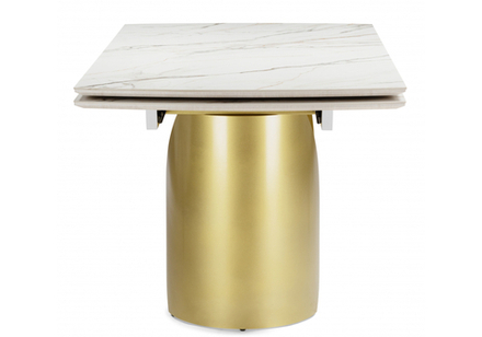 Керамический стол Woodville Готланд 160(220)x90 бежевый (fnz9206037), золото