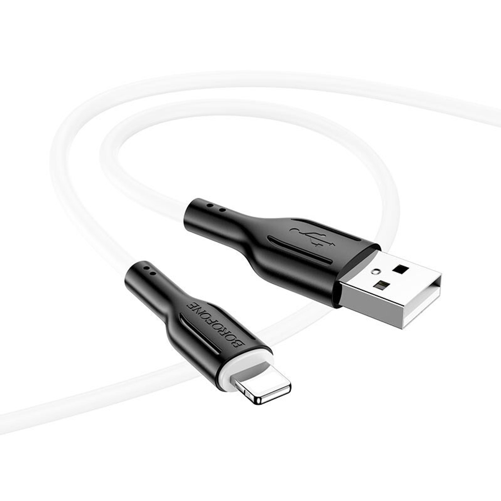 Кабель USB - Lightning BOROFONE BX63 Silicone (белый) 1м