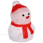 Фигура светодиодная «Снеговичок в новогоднем костюме» 15*14,5*22 см, 20 ламп LED, авторежим, 220V, Белый
