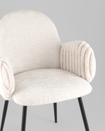 Стул обеденный Wave Stripes букле светло-серый