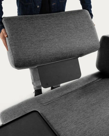 Модуль трехместного дивана Compo, темно-серый