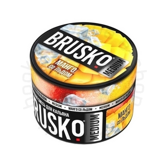 Бестабачная смесь для кальяна BRUSKO, 50 г, Манго со льдом, Medium (M)