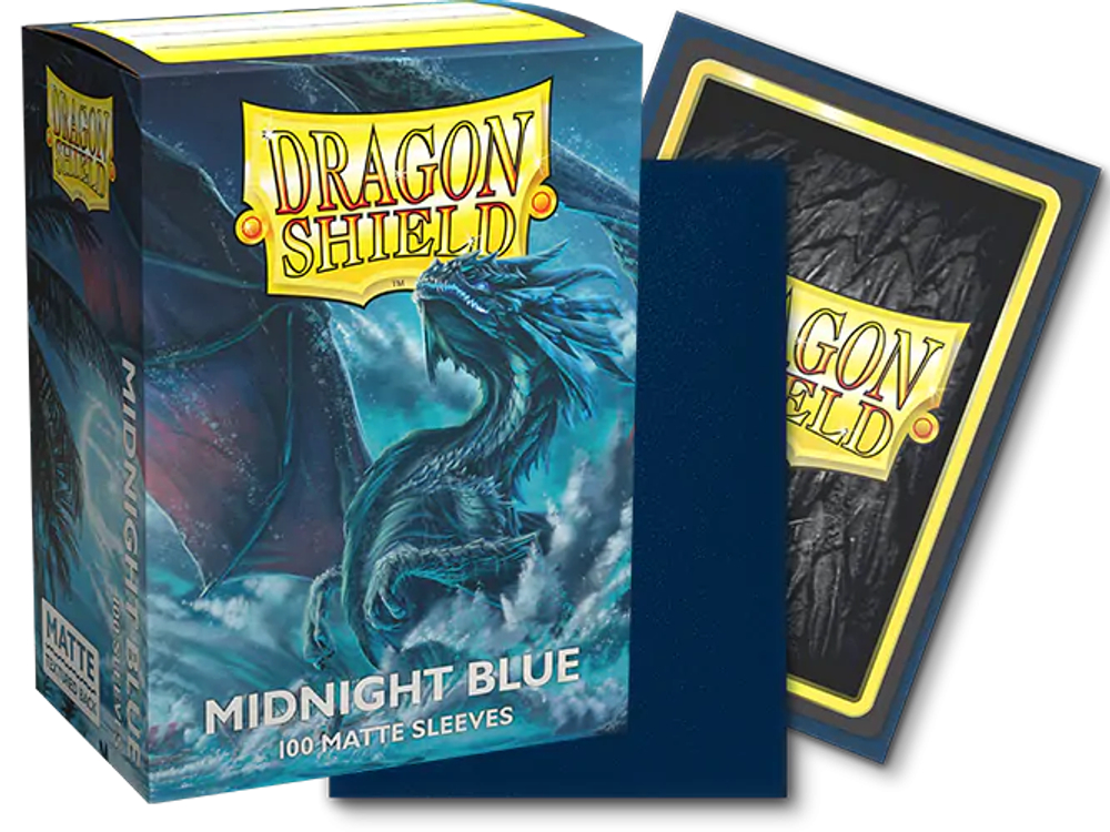 Dragon Shield - протекторы Matte Midnight Blue 100 штук