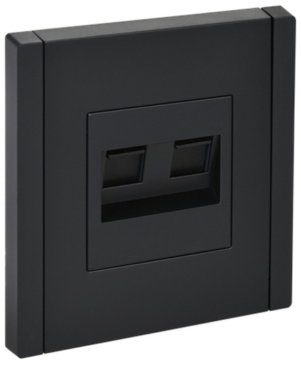 FORTE&PIANO Розетка компьютерная двойная RJ45 кат.6 FP134 черный IEK