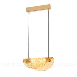 Подвесной светильник Cloyd CARUDO P1 / золото - янтарн. стекло (арт.11349)