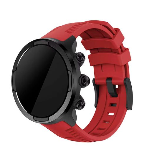 Ремешок силиконовый для Suunto 9 / 9 Baro быстросъемный 24 мм (Красный)