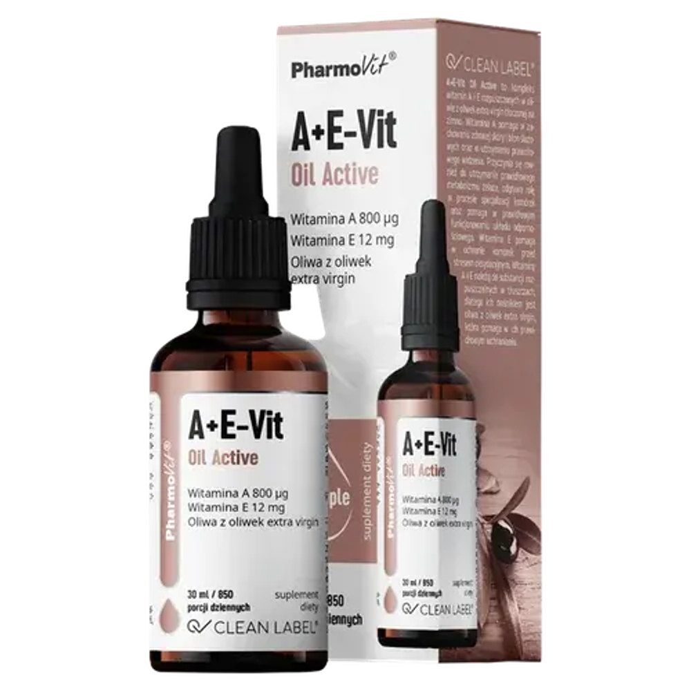 Pharmovit Clean Label - A+E-Vit Oil Active, 30 мл