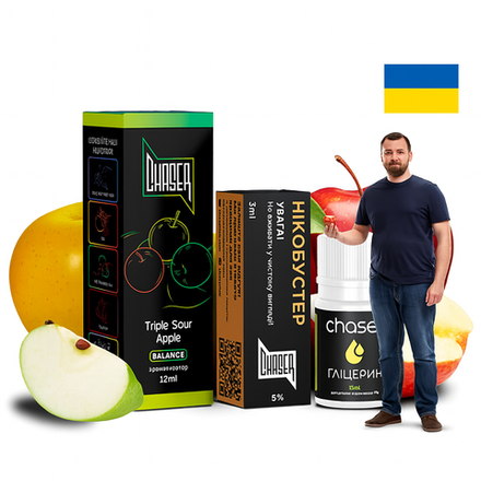 Chaser BLACK - Triple Sour Apple (30ml, 5% nic)