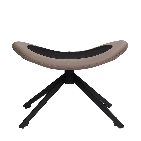 Оттоманка BLISS серый, экокожа, шенилл