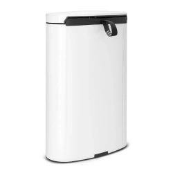 Brabantia Контейнер для мусора с плоской спинкой 40 л белый