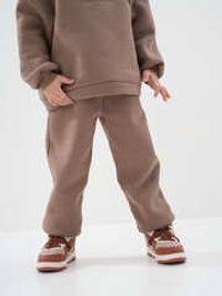 Джоггеры с карманами "Какао" утепленные