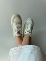 Кеды KLARA в белой коже