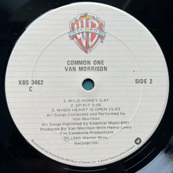Винтажная виниловая пластинка LP Van Morrison Common One (Канада 1980)