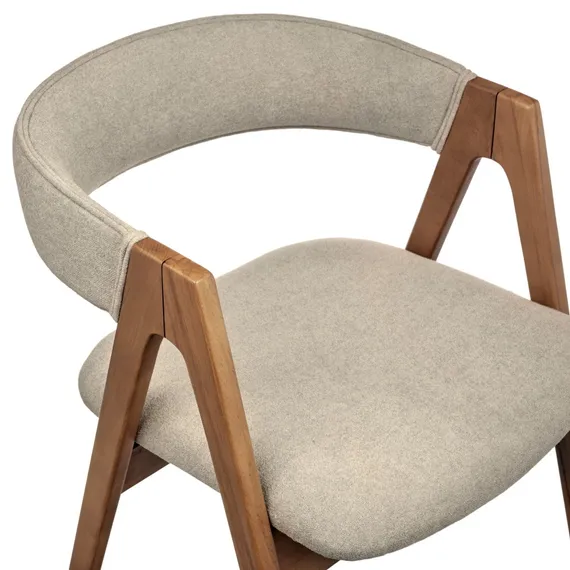 Стул Halston, орех, бежевое букле