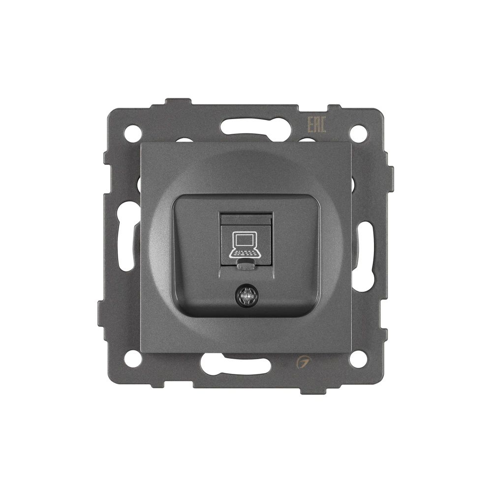 Механизм компьютерной розетки SCT-MPC1-PL-GR-V (RJ-45, CAT6) (Arlight, -) 049848