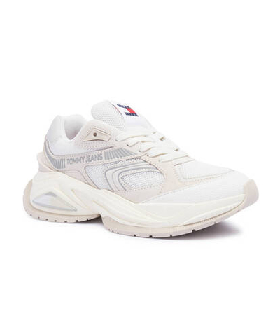 Кожаные кроссовки trendy retro runner Tommy Jeans - экрю(EN0EN02550)