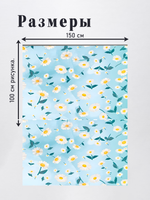 Оксфорд с принтом 3 метра №1 210 D