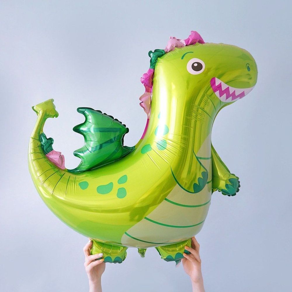 Шар фигура дракончик зеленый (БГ-35) 