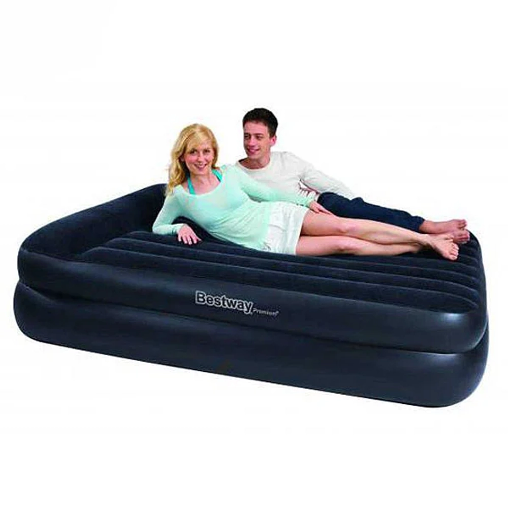 Кровать надувная Tritech Air Mattress Queen,203*152*46 см, встроенный насос 220В, Bestway (67403)