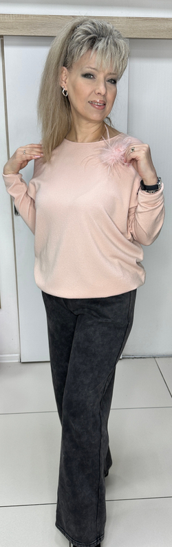 Розово-пудровый итальянский джемпер