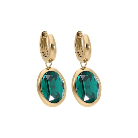 Серьги Qudo Creole TIVOLA small G emerald 310522 G/G