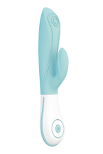 Нежно-голубой перезаряжаемый вибратор OVO E7 (Цвет: нежно-голубой)