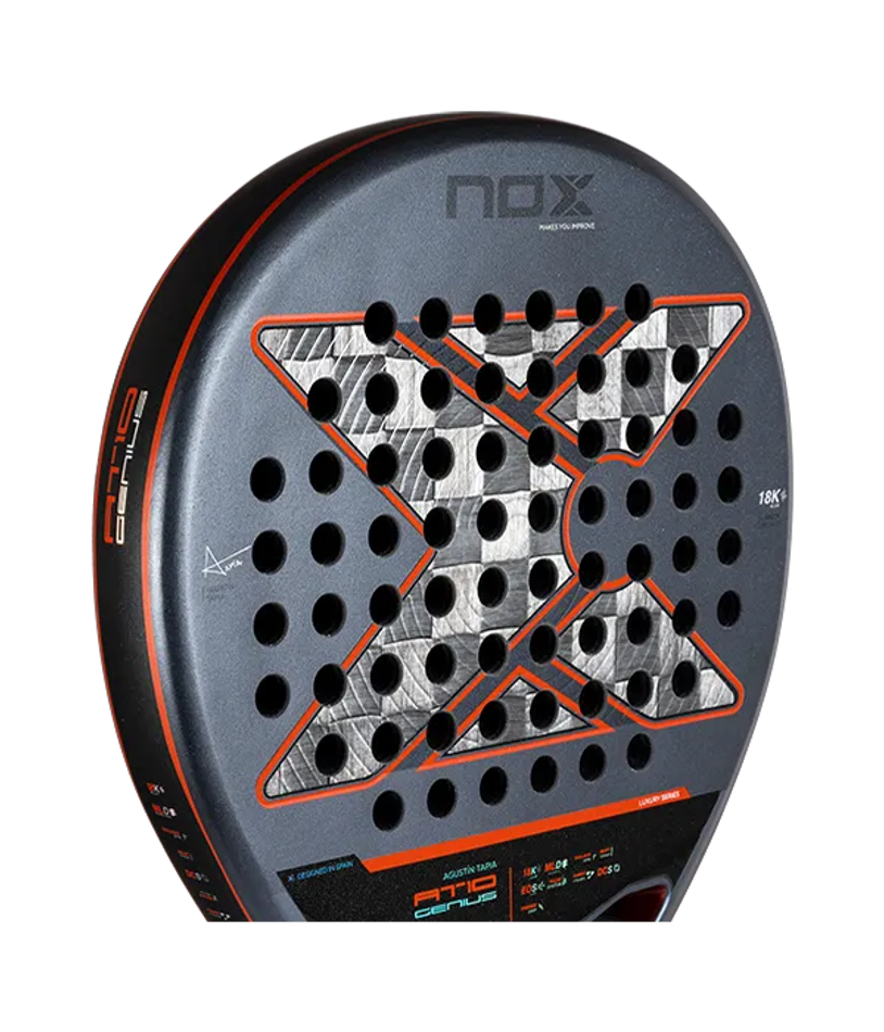 Ракетка для падел NOX AT10 Genius 18K Alum 2025 Тапиа мощность контроль