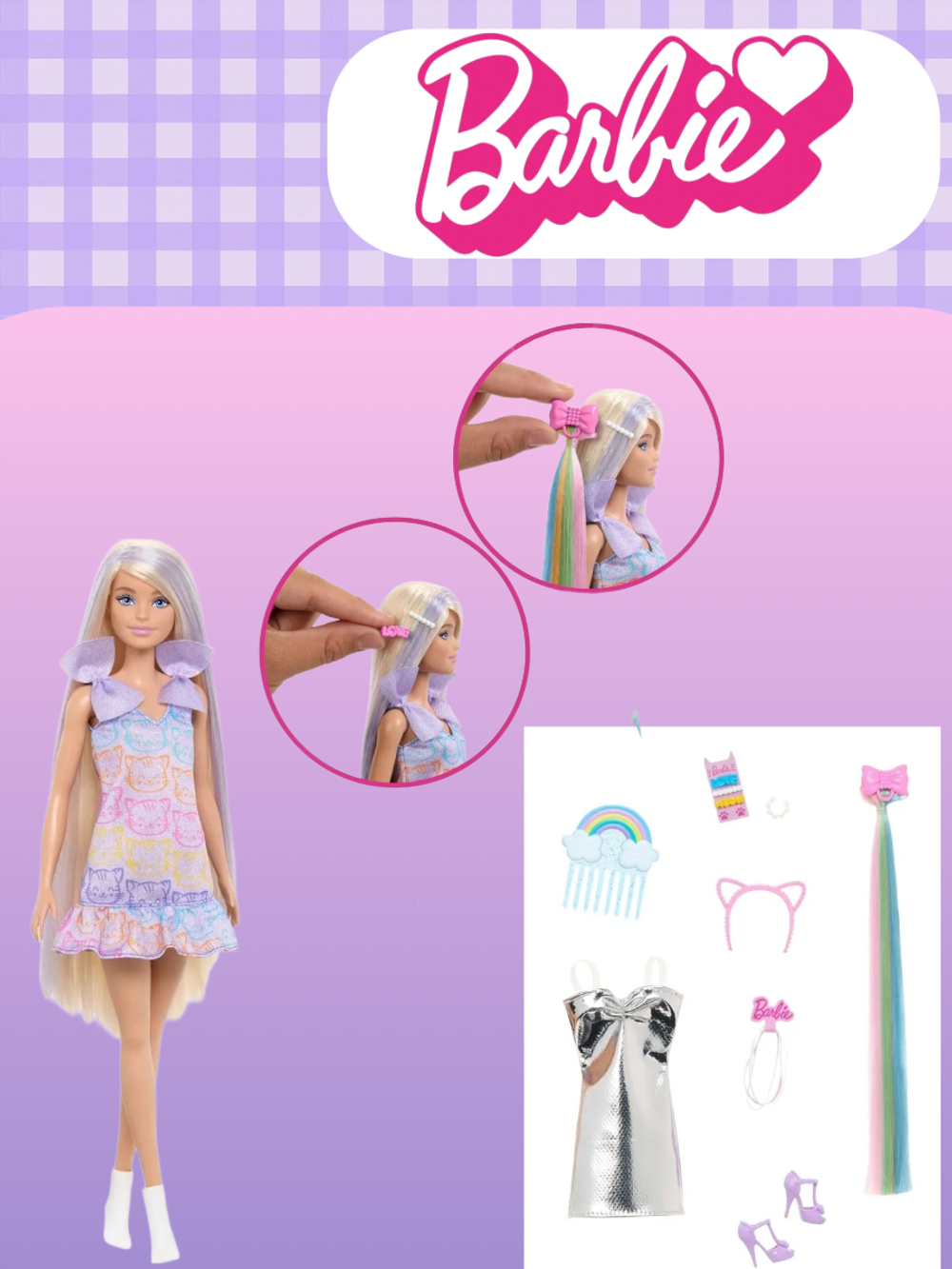 Кукла Barbie JCT72 «Волосы Play» Блондинка