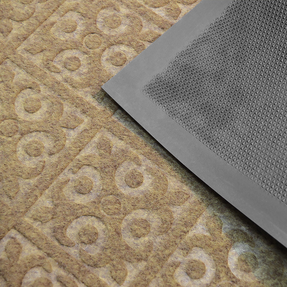 Коврик влаговпитывающий ворсовый 40*60см "Орнамент", коричневый