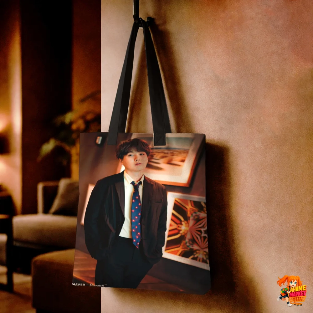 Сумка шоппер с принтом BTS