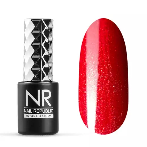 Nail Republic Гель-лак 453 Мерцающий красный, 10 мл