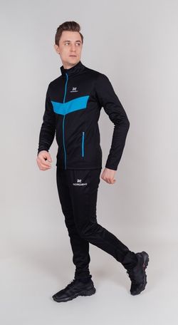 Утеплённая лыжная куртка Nordski Base черный-синий мужская