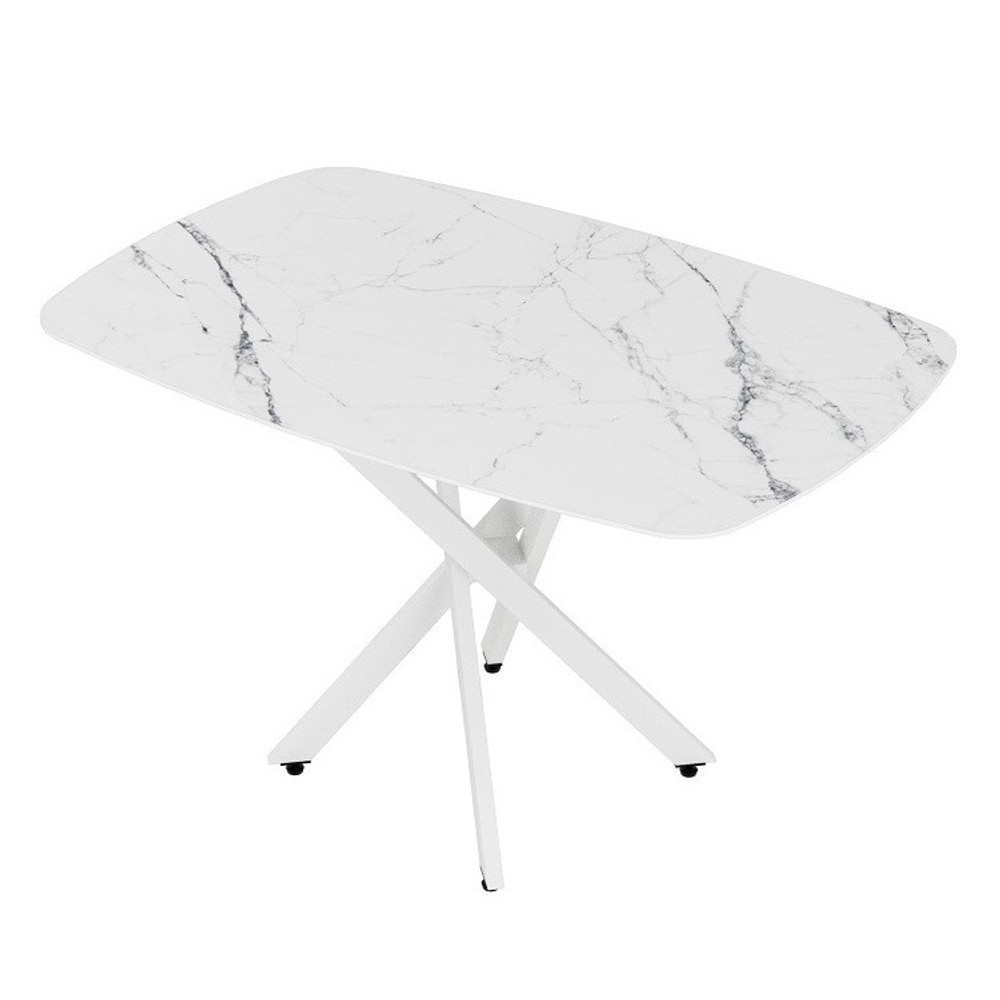 Стол Оникс подстолье кросс белый Ст-ца мрамор белый (белая)