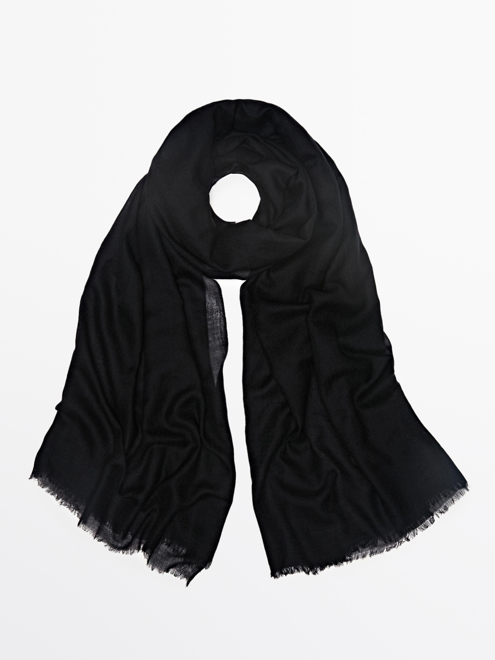 Massimo Dutti Шарф из 100% шерсти, темно-синий