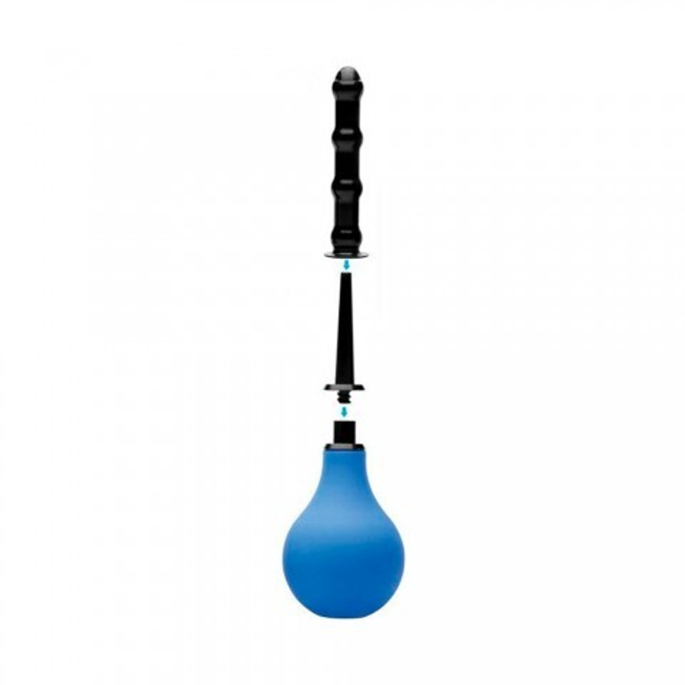 Анальный душ Clean Stream Premium One-Way Valve Anal Douche Set с 3 насадками, 225 мл