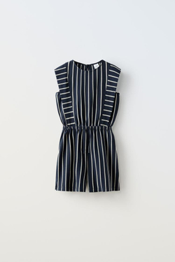ZARA КОМБИНЕЗОН В ПОЛОСКУ, ТЕМНО-СИНИЙ/БЕЛЫЙ