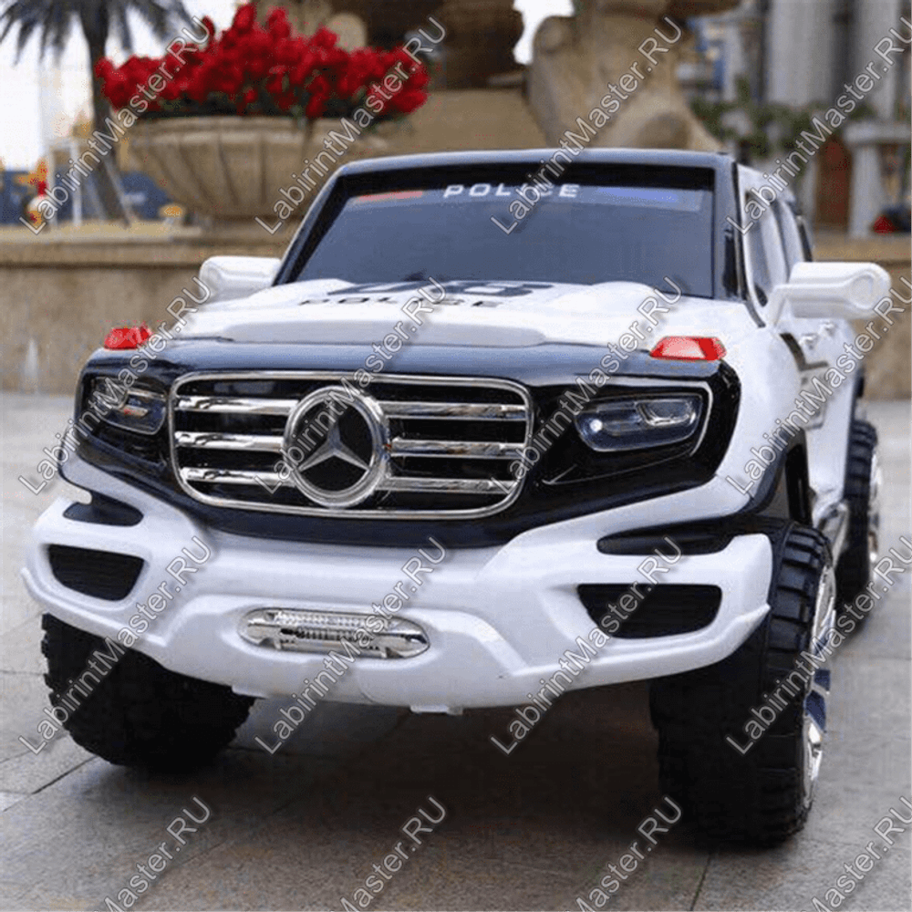 Детский электромобиль "Mercedes Police" белый