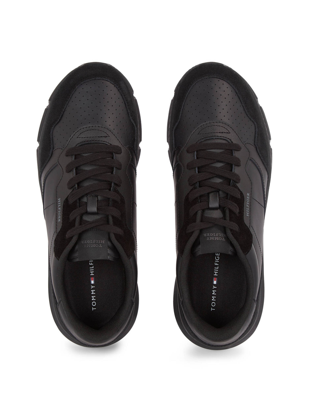 Кожаные кроссовки Tommy Hilfiger - черный(FM0FM05216)