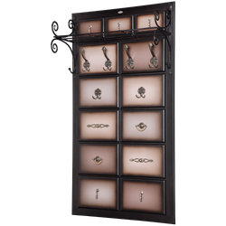 Вешалка настенная Пандора 3 Орех Оберджин Шоколад