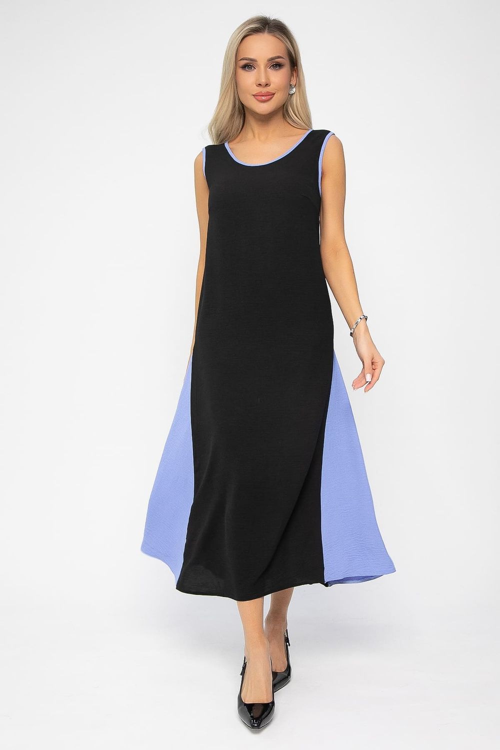 Сарафан Новый сезон (черно-голубой) П13629-10М LT Collection