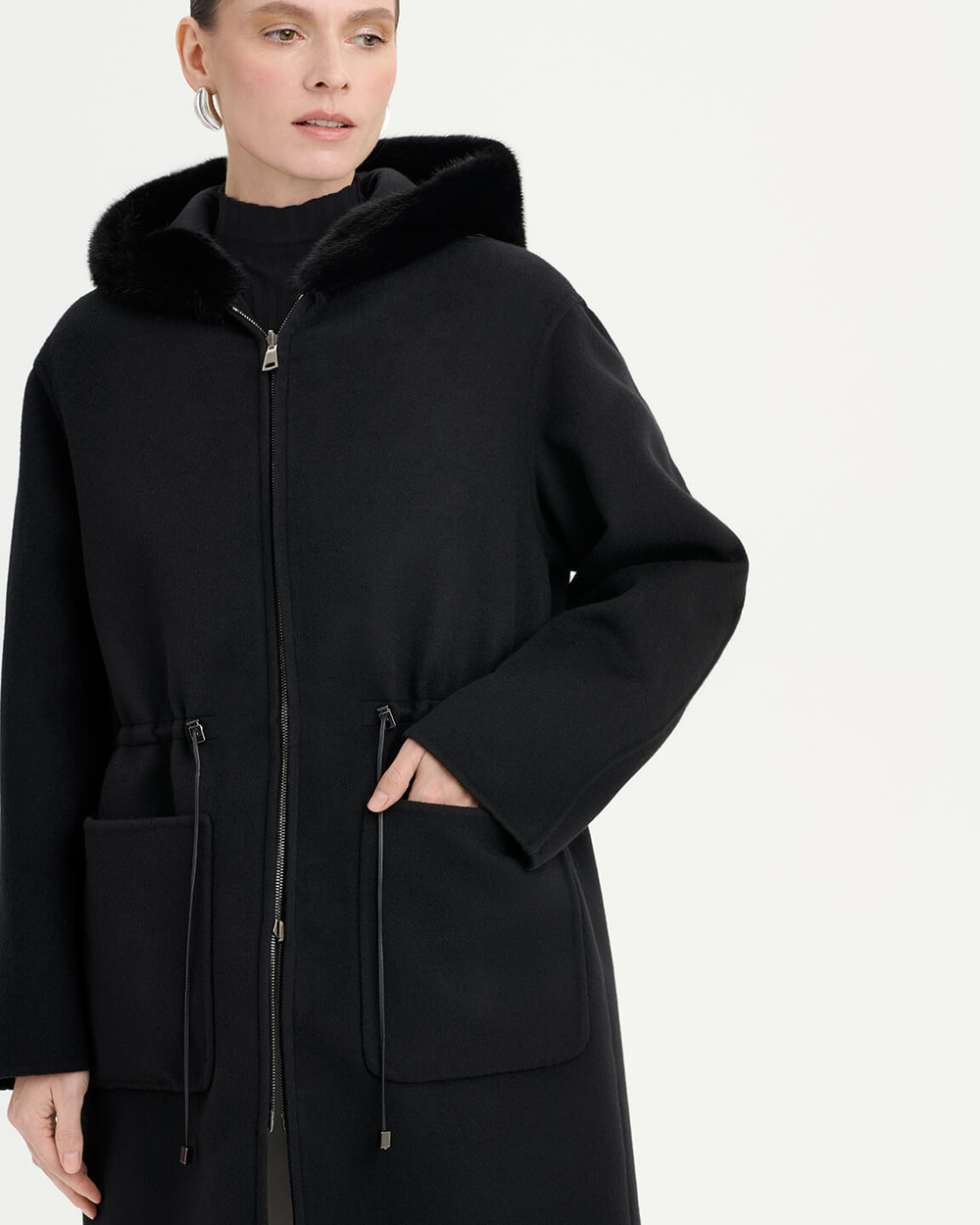 Двухсторонняя парка из стриженной норки